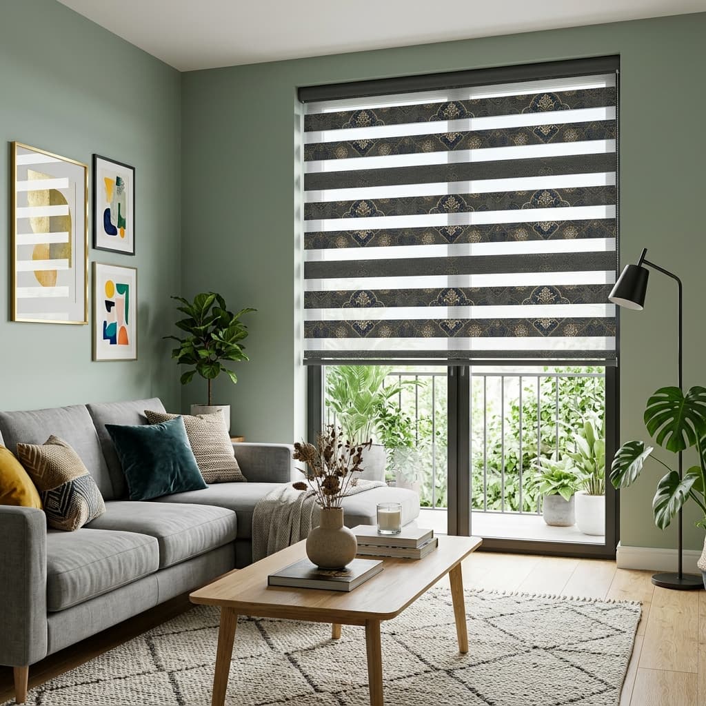 Kağıthane Baskılı Zebra Perde