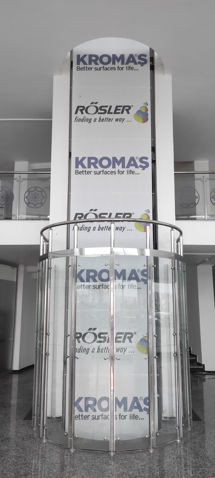 Kromaş Asansör Kuyusu Perdesi Uygulaması
