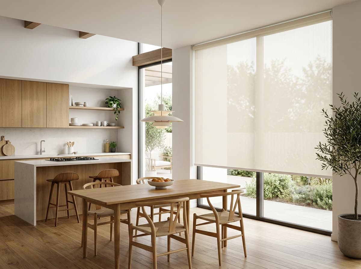 Krem Ekru %5 Sun-Screen Stor Perde (Doğal Işık & UV Filtreli)