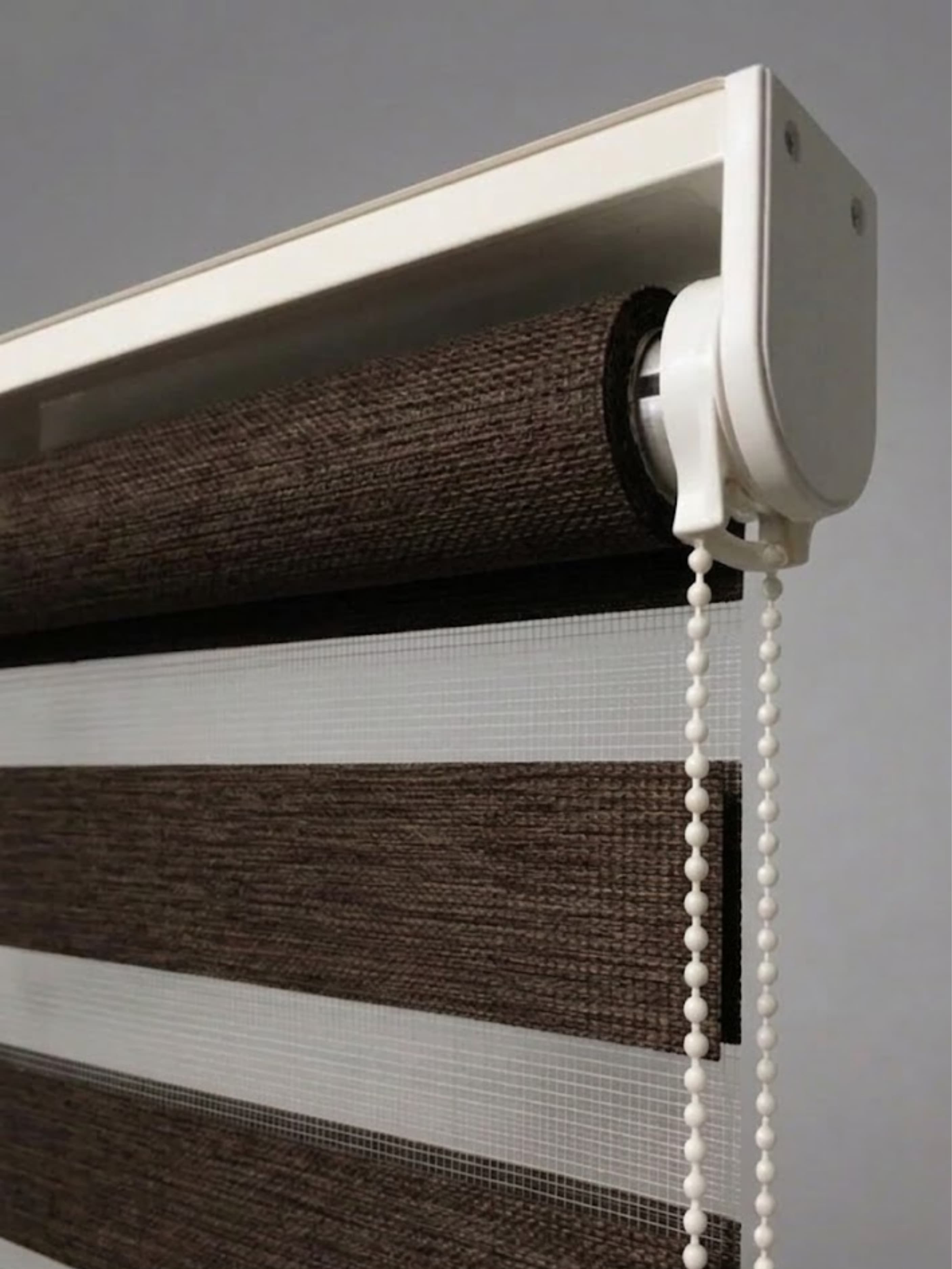 Acı Kahverengi Bambu Zebra Perde